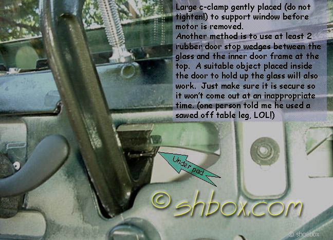 don't tighten c-clamp! Support only